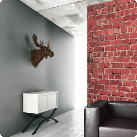 Red Brick Wallpaper Bedroom