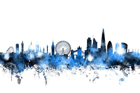 London England Skyline Digital Art by Michael Tompsett - Pixels