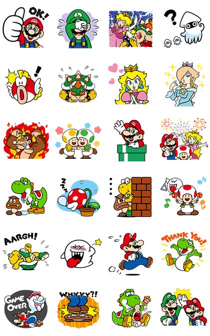 Talking Super Mario Animated Stickers