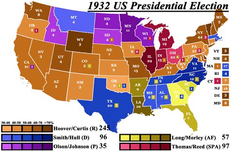 1932 Presidential Election Electoral Vote As I Imagine It : r/Kaiserreich