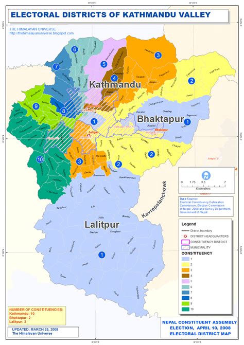 THE HIMALAYAN UNIVERSE: Constituency Map of Kathmandu District and valley