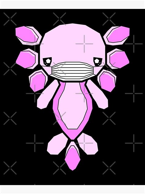 "AXOLOTL WEARING A FACE MASK, AXOLOTRITON" Poster by Armando-Zarock | Redbubble