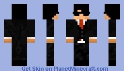 Black suit Minecraft Skin