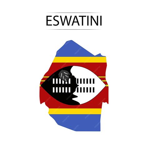 Premium Vector | Eswatini flag and map national flag of eswatini