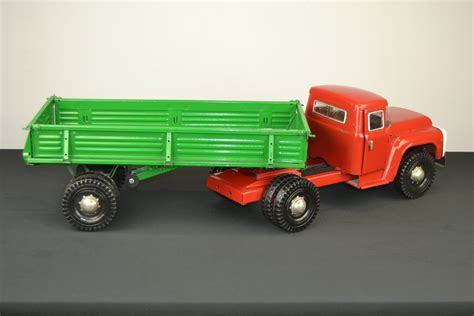 Vintage Large Semi Trailer Truck Toy, USSR, 1990s | Retro Station