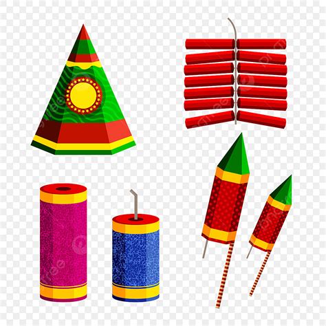 Firecracker Clipart Vector, Geometric Colorful Firecrackers, Geometric, Color, Crackers PNG ...