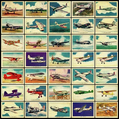 Wings Cigarette Airplane Trading Card Collection Mixed Media by ...