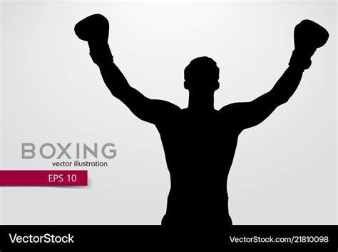 Boxing silhouette Royalty Free Vector Image - VectorStock