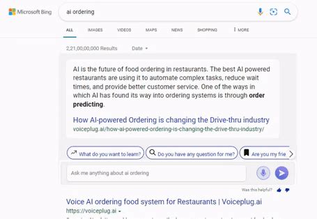 Microsoft Bing Testing AI Chat Feature At Top Of Search Results