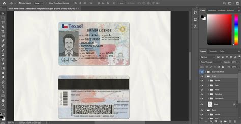 Texas Driver License PSD Template - New2022 - Fakedocshop