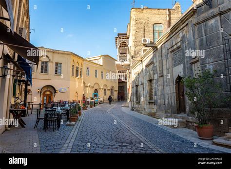 Baku, Azerbaijan January 27, 2020 - Old City of Baku. Historical core ...