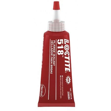 Loctite Gasket Sealant, 50mL, Red, Paste Loctite 518 Flange Sealant ...