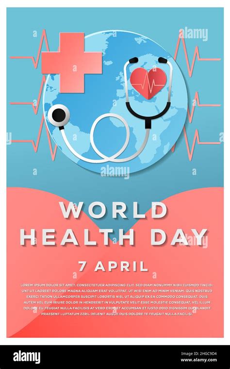 world health day poster banner design. vector design illustration ...