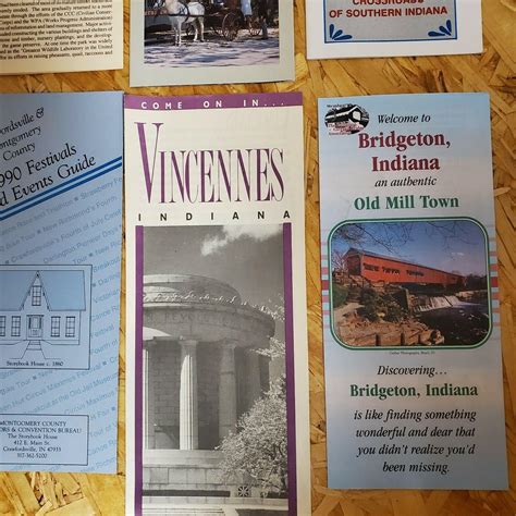 Vintage Indiana Toll road map & attraction brochures lot | #3702777816