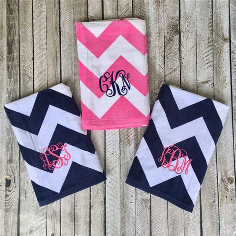 Monogrammed Beach Towels Monogrammed gifts Bridesmaid gifts