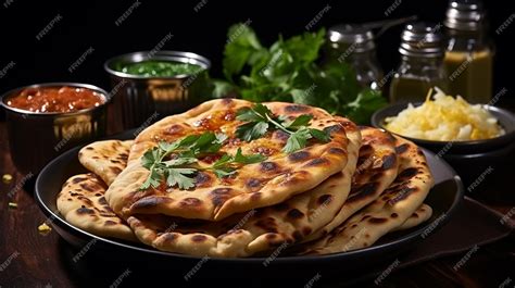 Premium AI Image | indian bread naan or indian bread with naan bread