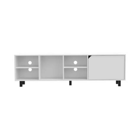 Conquest Tv Stand for TV´s up 70 ,Four Open Shelves, Five Legs, White ...