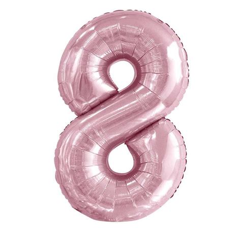 Pink Giant Foil Number Balloon - 8 | The Party Room NZ