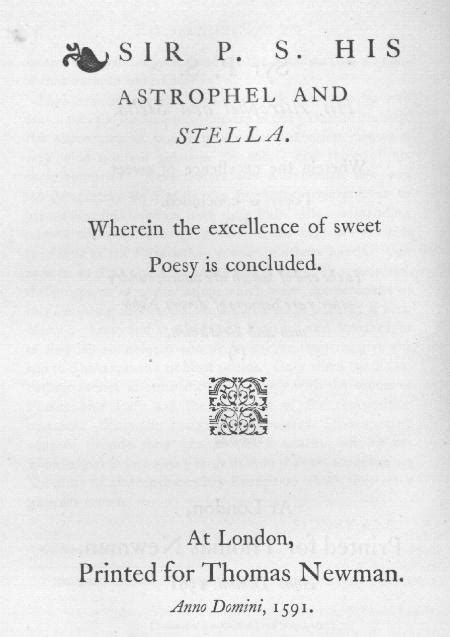 Sidney's Astrophel and Stella. Sonnets 81 - 108 and Songs.