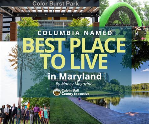 Columbia Ranks as Best Place to Live in Maryland according to Money Magazine | Howard County