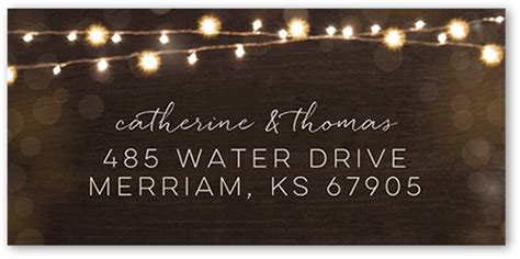 Twinkling Curtain Address Label, Brown | Wedding address labels, Wedding address, Address labels