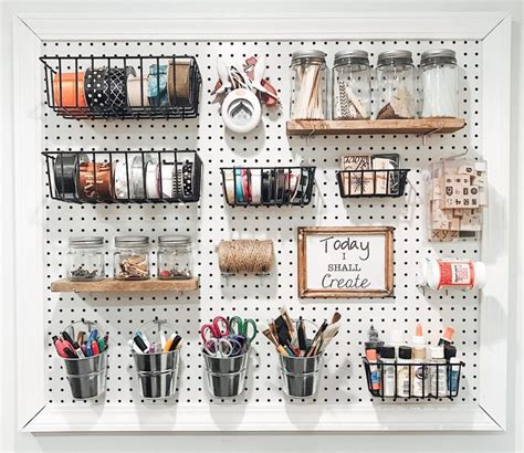 DIY Craft Pegboard - | Diy craft room, Craft room design, Pegboard ...