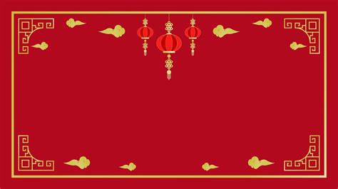 Chinese New Year golden elements and frame on red 1227460 Vector Art at Vecteezy