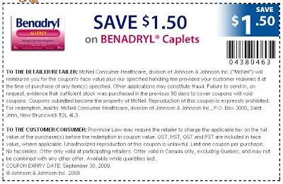 Coupon Time: Benadryl - $1.50 printable coupon