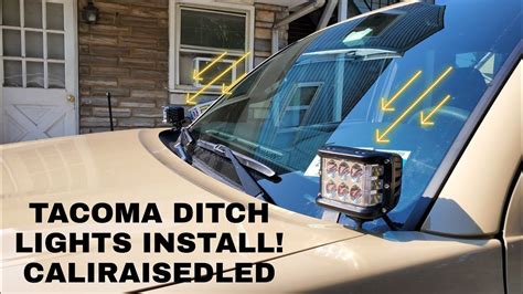 GLAZETACO - 2020 TACOMA DITCH LIGHTS INSTALL - CALIRAISEDLED - YouTube