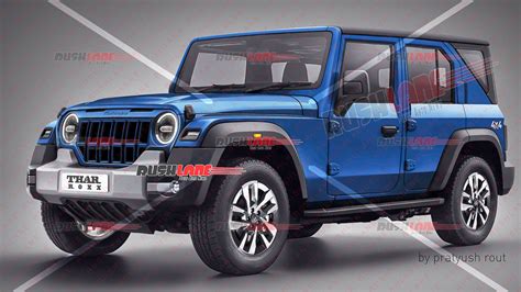 Mahindra Thar ROXX In 6 New Colours - Render Based On Official Teaser