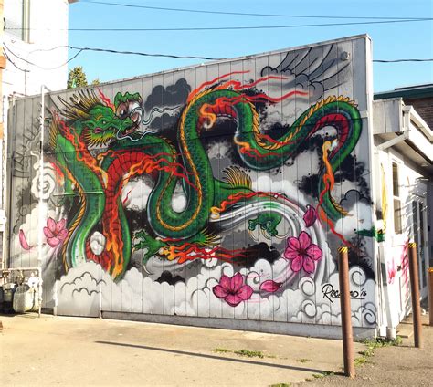 Dragon Street Art Mural in Seattle | Graffiti USA