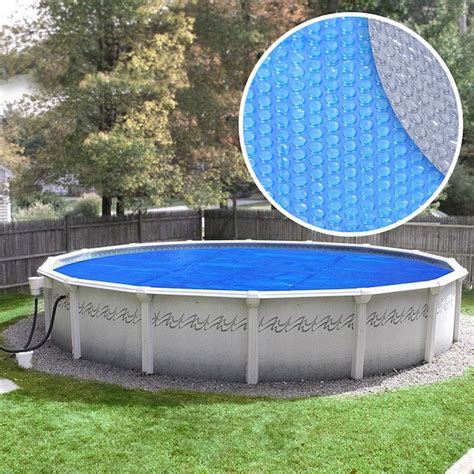 Crystal Blue 15-ft x 15-ft 5-Year Solar Cover Plastic Solar Round Pool Cover in the Pool Covers ...