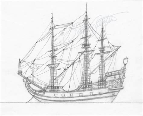 Galleon Drawing at GetDrawings | Free download