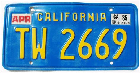 License Plate Font California