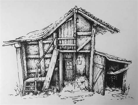 Shack Drawing at PaintingValley.com | Explore collection of Shack Drawing