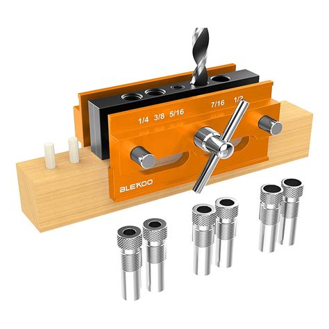 Self Centering Doweling Jig Kit, Drill Jig for Joiner Set, Adjustable ...