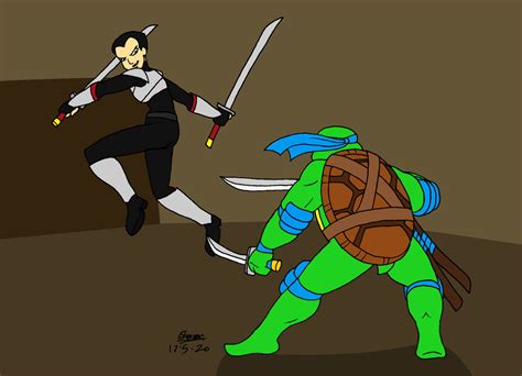 TMNT - Leo vs Oroku Karai by tmntsam on DeviantArt