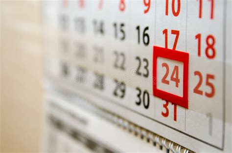 The Calendar Page Shows Today S Date Stock Photo - Image of business ...