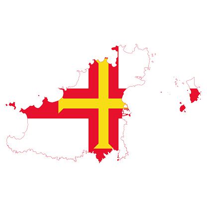 Guernsey Map Flag Vector Design Isolated On White Background Stock Illustration - Download Image ...