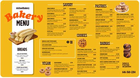 Bakery Menu idea - Restaurent Menu