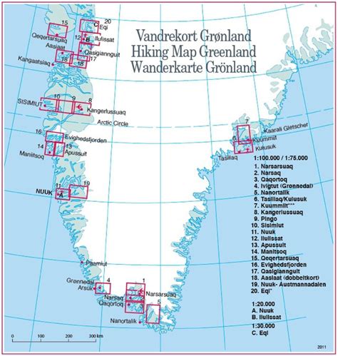 N° 10 - Sisimiut –West Greenland - Hiking Map – 1 :100 000