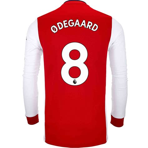 2021/22 adidas Martin Odegaard Arsenal L/S Home Jersey - SoccerPro