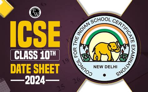 ICSE Date Sheet 2024 Released @cisce.org, Download ICSE Class 10 Date ...