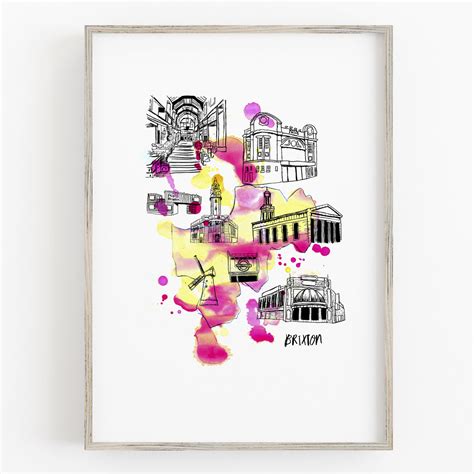 Brixton - London Art Print — Drawn Together Art Collective - Art Prints ...