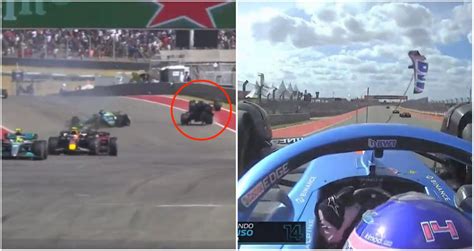 Fernando Alonso does wheelie after scary 180mph crash at US GP