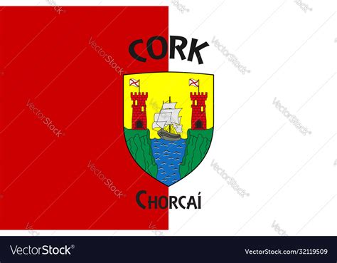 Flag county cork in munster ireland Royalty Free Vector