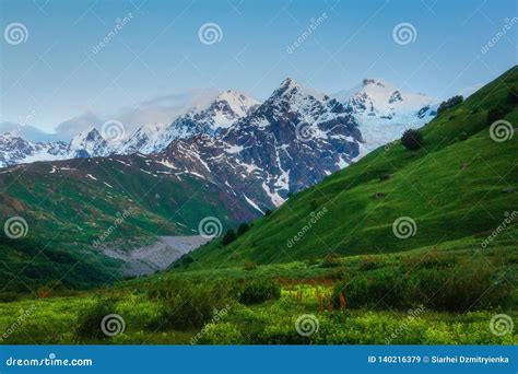 Caucasus Mountains Landscape Stock Image - Image of caucasus, rock ...