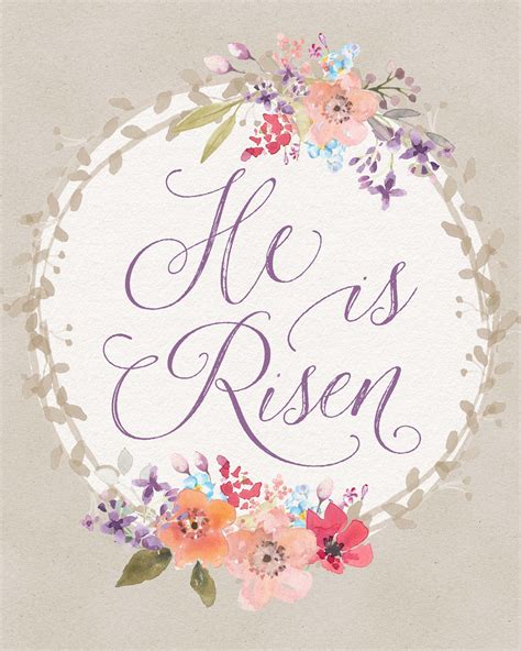 He Is Risen Free Printable