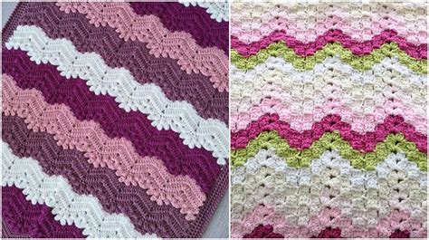 Summer Ripple-Stitched Blanket Free Crochet Patterns | Ripple stitch ...