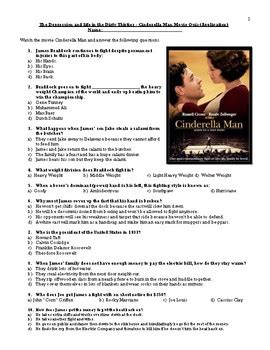 Cinderella Man Quiz by Oldeye | TPT